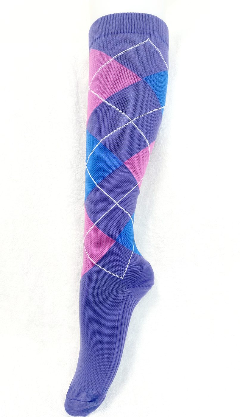 Medias Estilo Morada con rombos